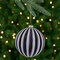 Northlight 4" Blue and White Striped Glass Christmas Ornament